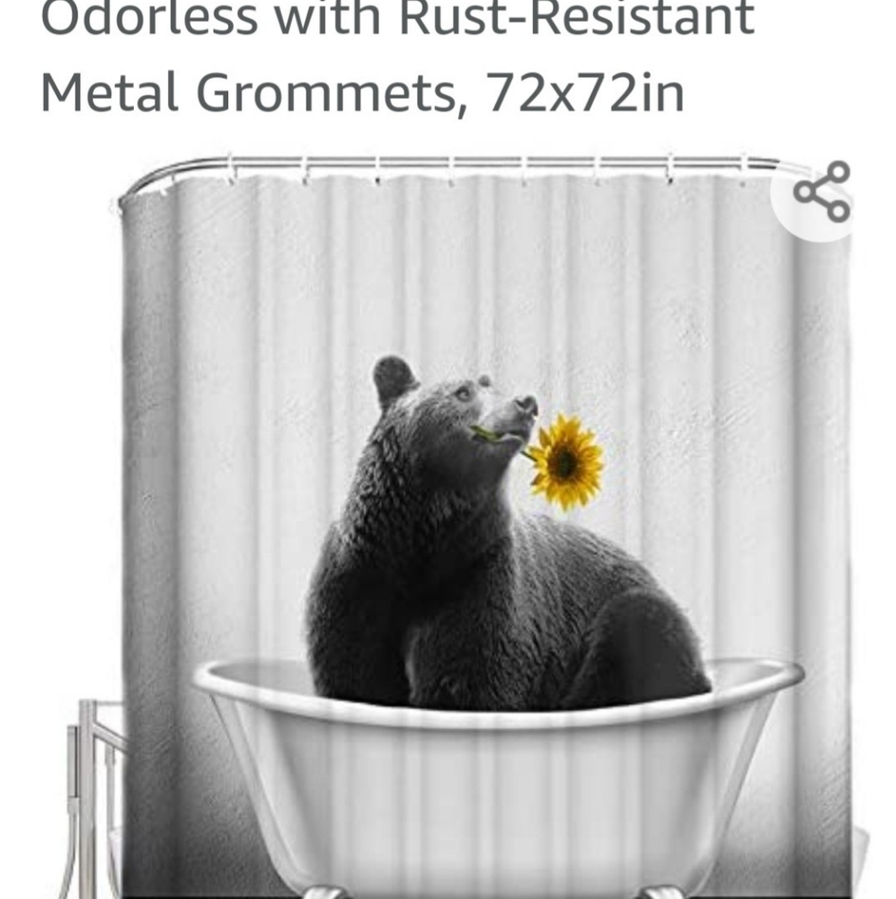 Bear shower curtain